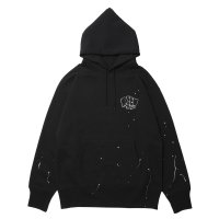 【30%OFF】ROTTWEILER/RW PAINTED PARKA（BLACK）［ペイント加工パーカー-24秋冬］