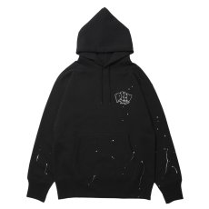 画像1: 【30%OFF】ROTTWEILER/RW PAINTED PARKA（BLACK）［ペイント加工パーカー-24秋冬］ (1)