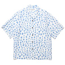 画像1: WACKO MARIA/LEOPARD HAWAIIAN SHIRT（BLUE）［レオパードハワイアンシャツ-24春夏］ (1)