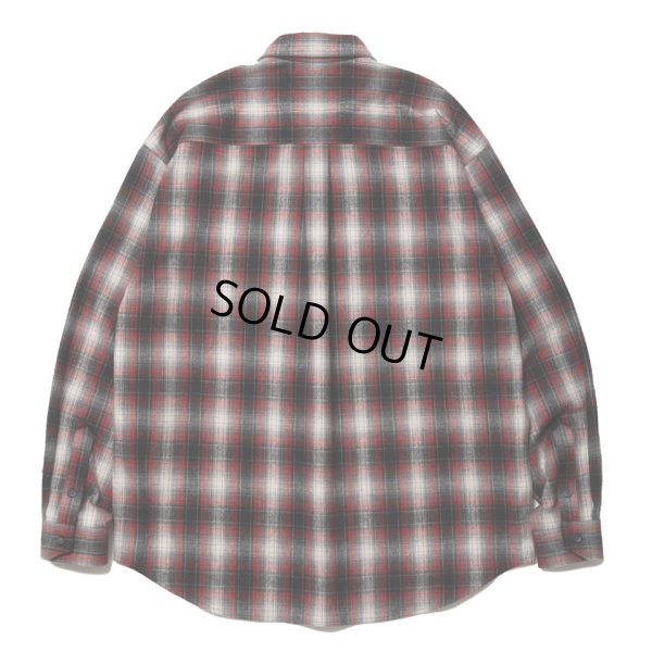 画像2: 【30%OFF】ROTTWEILER/R9 NEL CHECK SHIRT（RED）［ネルチェックシャツ-24秋冬］