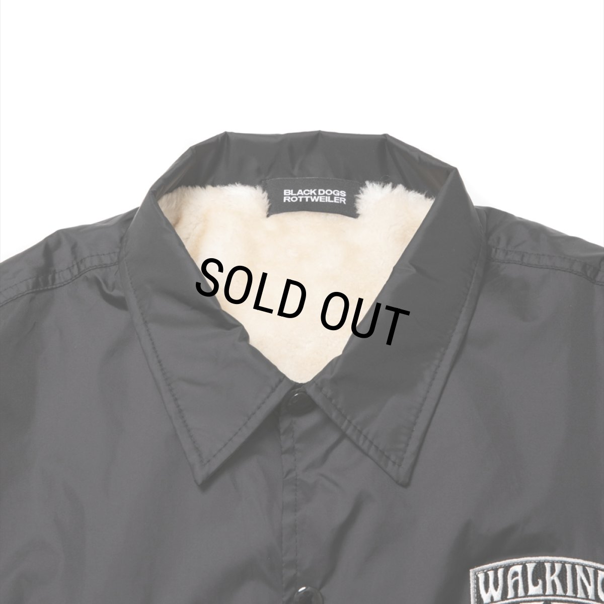 画像3: 【40%OFF】ROTTWEILER/WALKING DOG COACH JACKET（BLACK）［ボアコーチJKT-24秋冬］ (3)