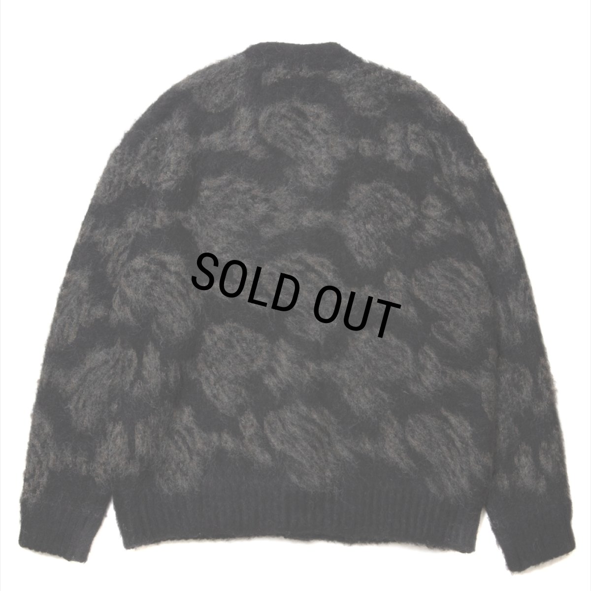 画像2: ROTTWEILER/R9 MOHAIR CARDIGAN（BLACK）［モヘアカーディガン-24秋冬］ (2)