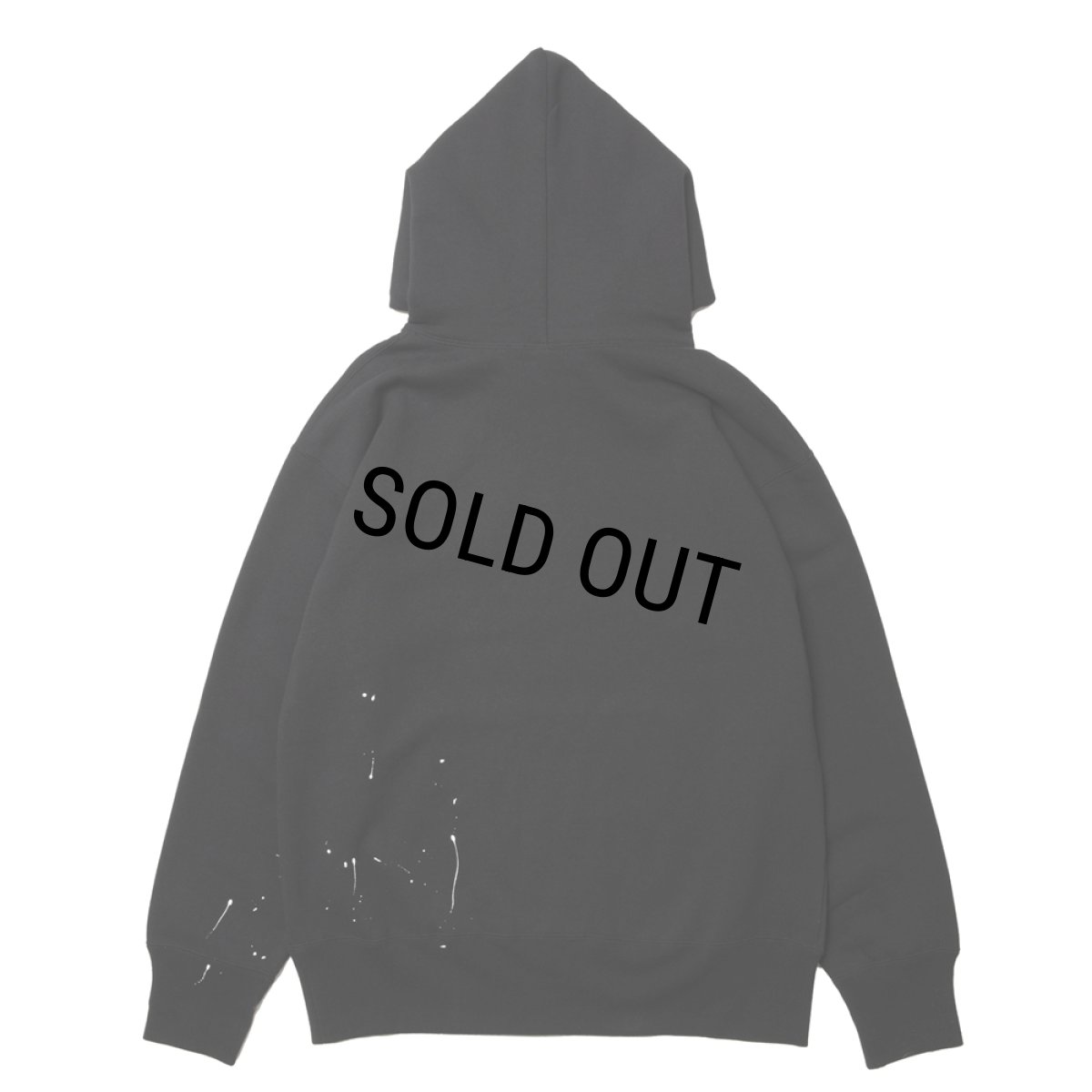 画像2: 【40%OFF】ROTTWEILER/RW PAINTED PARKA（BLACK）［ペイント加工パーカー-24秋冬］ (2)