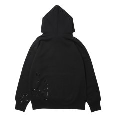 画像2: 【30%OFF】ROTTWEILER/RW PAINTED PARKA（BLACK）［ペイント加工パーカー-24秋冬］ (2)