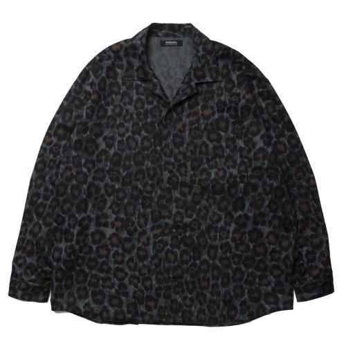 他の写真1: 【30%OFF】ROTTWEILER/R9 LEOPARD OPENCOLLAR SHIRT（GREEN）［レオパードオープンカラーシャツ-24秋冬］