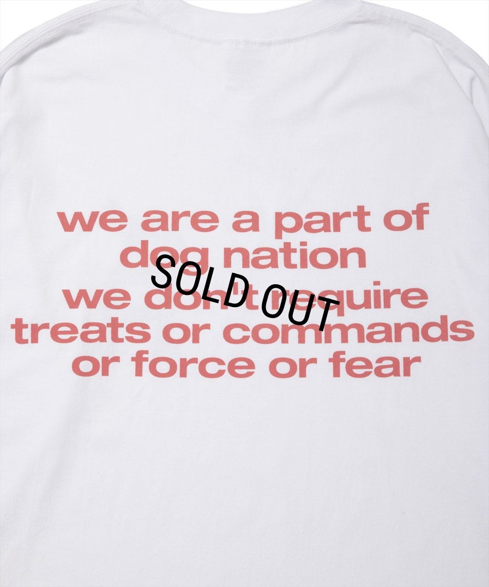 画像6: ROTTWEILER/DOG LOGO LS TEE（WHITE）［プリント長袖T-24秋冬］ (6)