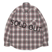 【30%OFF】ROTTWEILER/R9 NEL CHECK SHIRT（RED）［ネルチェックシャツ-24秋冬］