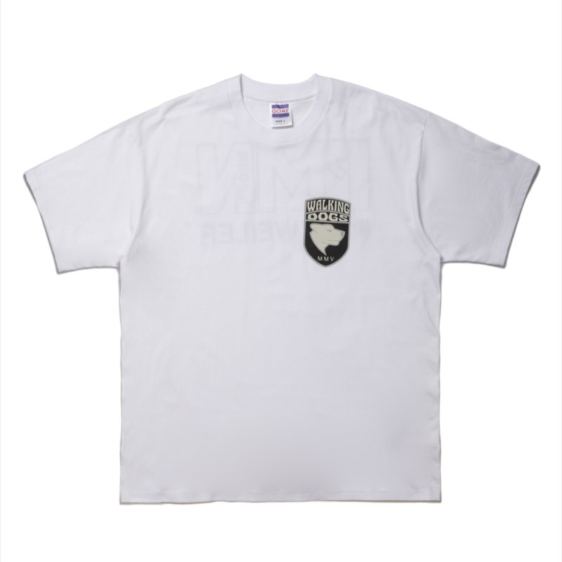 画像1: 【30%OFF】ROTTWEILER/WALKING DOG TEE（WHITE）［プリントT-24秋冬］