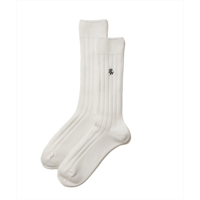 画像1: 【30%OFF】ROTTWEILER/R9 PURPLES SOX（WHITE）［ソックス-24秋冬］