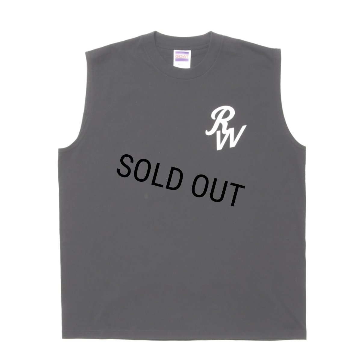 画像1: ROTTWEILER/R.W NO SLEEVE TEE（BLACK） 【30%OFF】［ノースリーブT-24春夏］ (1)