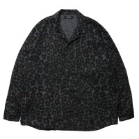 【30%OFF】ROTTWEILER/R9 LEOPARD OPENCOLLAR SHIRT（GREEN）［レオパードオープンカラーシャツ-24秋冬］