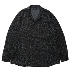 画像1: 【30%OFF】ROTTWEILER/R9 LEOPARD OPENCOLLAR SHIRT（GREEN）［レオパードオープンカラーシャツ-24秋冬］ (1)