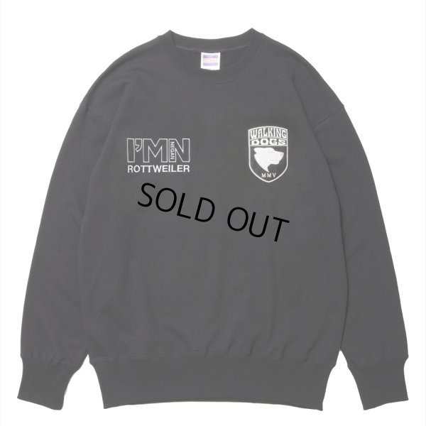 画像1: 【30%OFF】ROTTWEILER/WALKING DOG SWEATER（BLACK）［クルーネックスウェット-24秋冬］