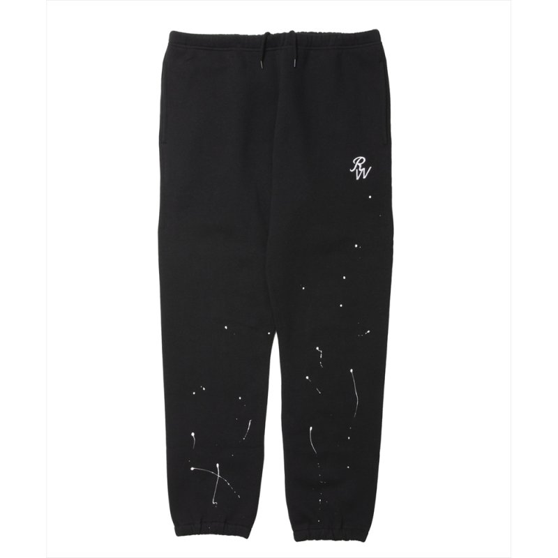 画像1: 【30%OFF】ROTTWEILER/RW PAINTED SWEAT PANTS（BLACK）［ペイント加工スウェットパンツ-24秋冬］