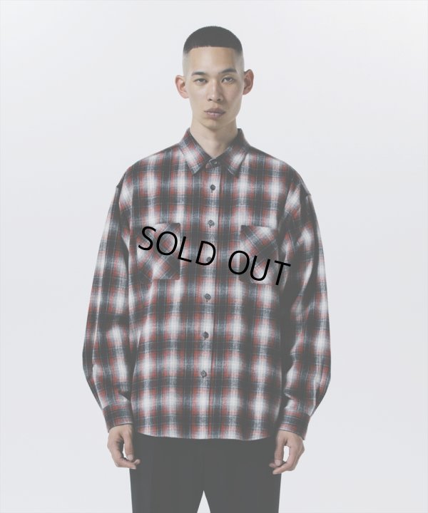 画像4: 【30%OFF】ROTTWEILER/R9 NEL CHECK SHIRT（RED）［ネルチェックシャツ-24秋冬］