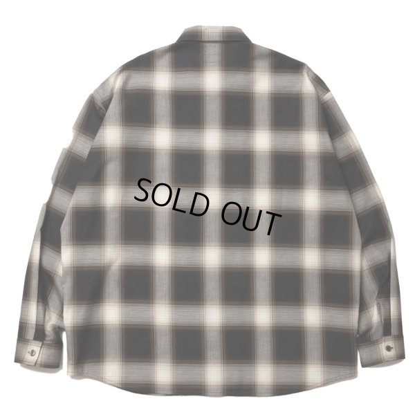 画像2: 【30%OFF】ROTTWEILER/R9 OMBRE OPENCOLLAR SHIRT（BLACK）［オンブレオープンカラーシャツ-24秋冬］