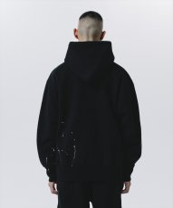 画像6: 【30%OFF】ROTTWEILER/RW PAINTED PARKA（BLACK）［ペイント加工パーカー-24秋冬］ (6)