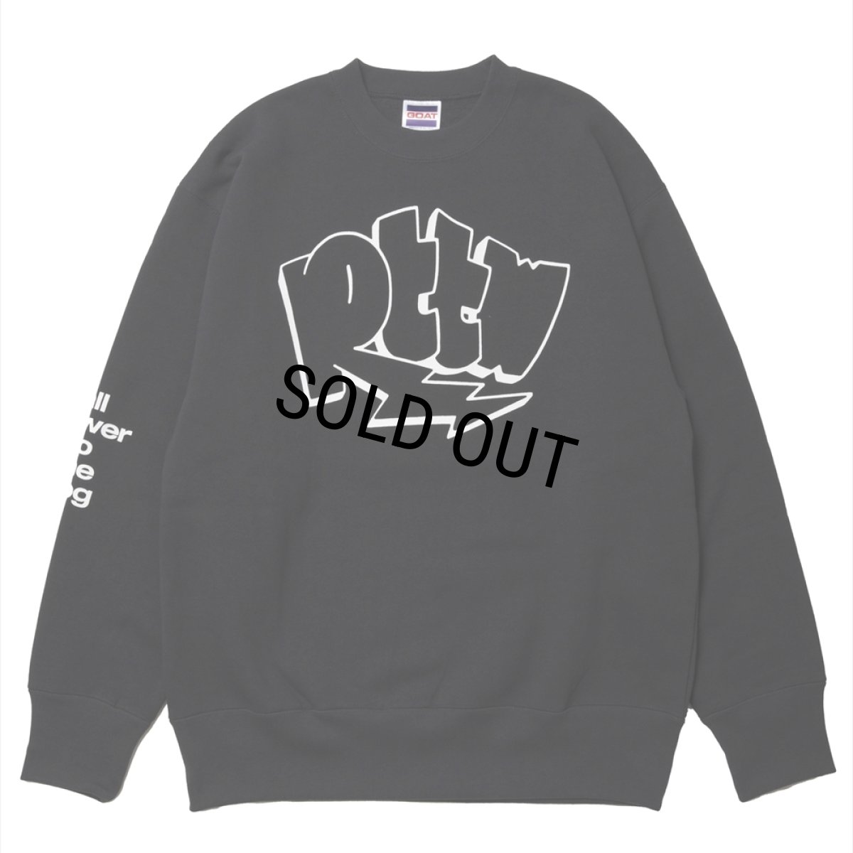 画像1: 【30%OFF】ROTTWEILER/GRAFFITI SWEATER（CHARCOAL）［クルーネックスウェット-24秋冬］ (1)