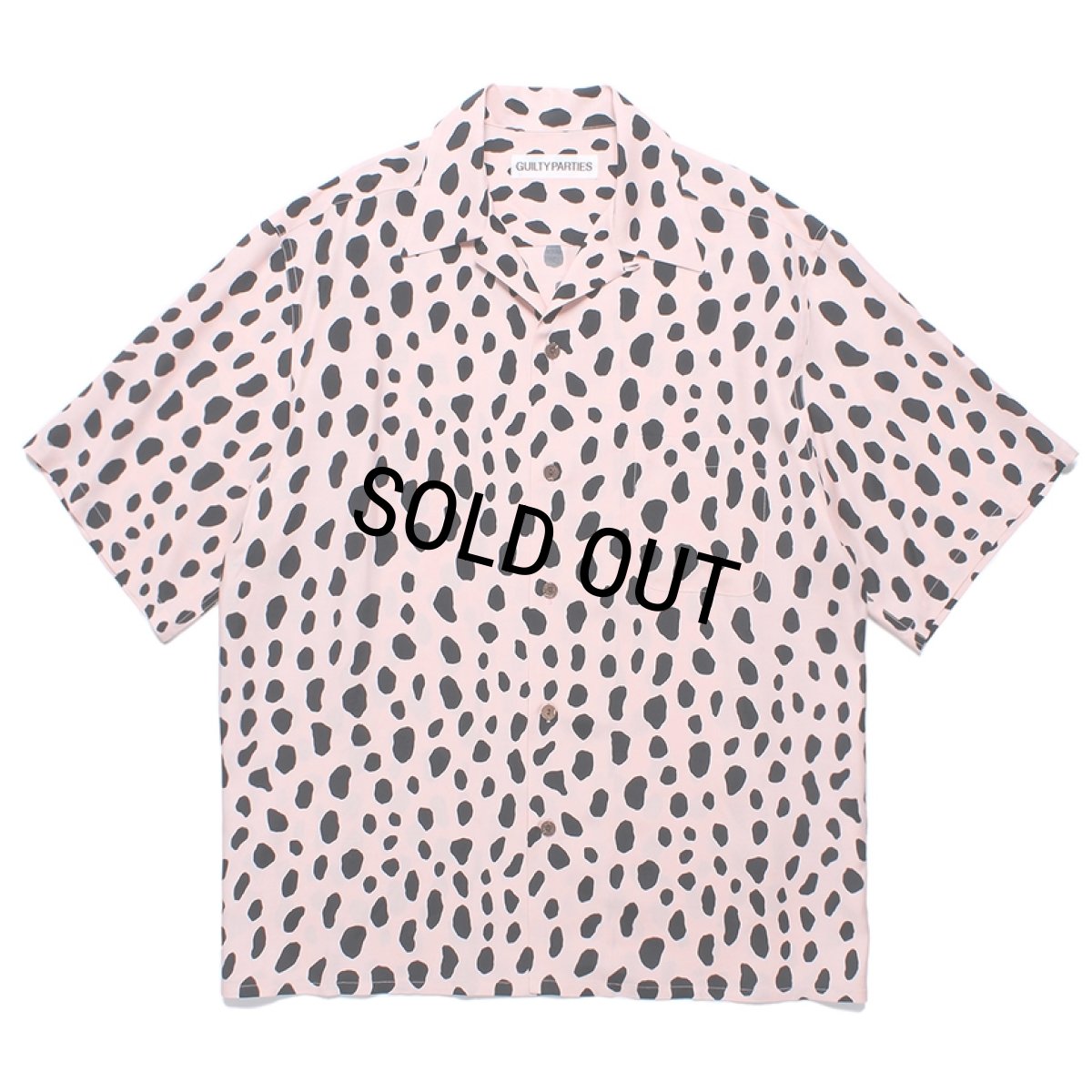 画像1: WACKO MARIA/LEOPARD HAWAIIAN SHIRT（PINK）［レオパードハワイアンシャツ-24春夏］ (1)