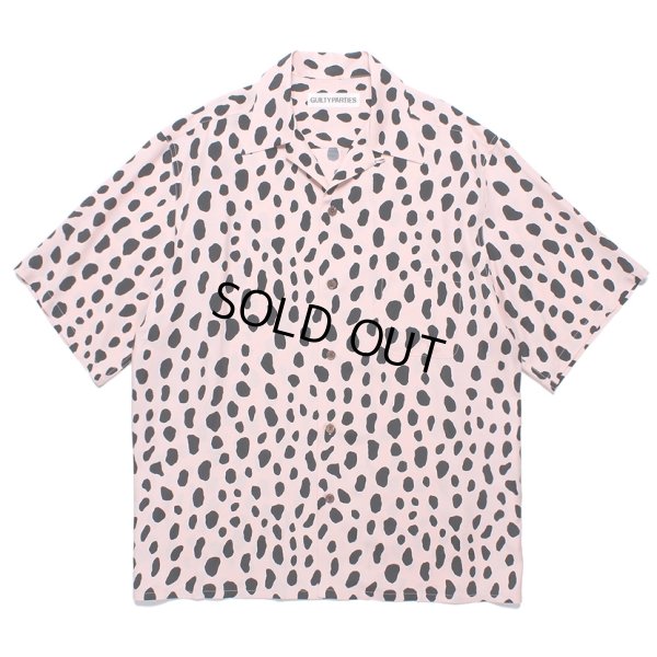 画像1: WACKO MARIA/LEOPARD HAWAIIAN SHIRT（PINK）［レオパードハワイアンシャツ-24春夏］