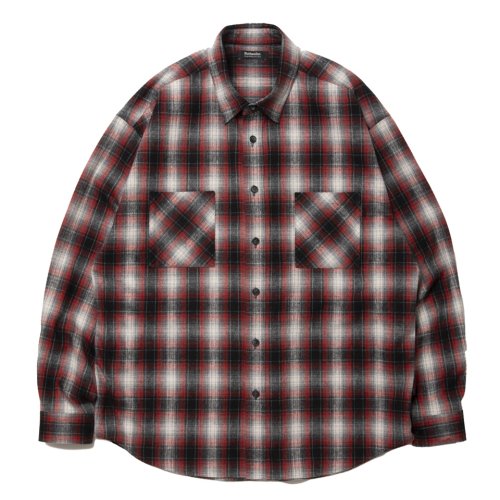 他の写真1: 【30%OFF】ROTTWEILER/R9 NEL CHECK SHIRT（RED）［ネルチェックシャツ-24秋冬］