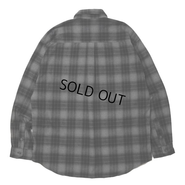 画像2: ROTTWEILER/R9 NEL CHECK SHIRT（BLACK）［ネルチェックシャツ-24秋冬］
