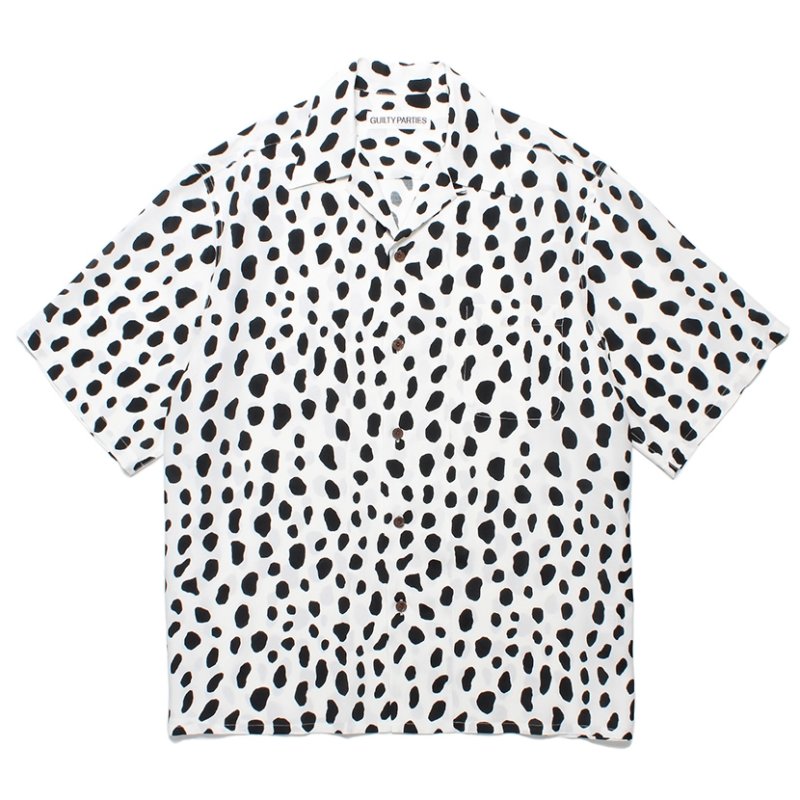 画像1: WACKO MARIA/LEOPARD HAWAIIAN SHIRT（WHITE）［レオパードハワイアンシャツ-24春夏］