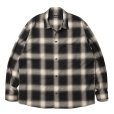 画像1: 【30%OFF】ROTTWEILER/R9 OMBRE OPENCOLLAR SHIRT（BLACK）［オンブレオープンカラーシャツ-24秋冬］ (1)