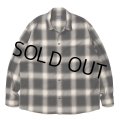 【30%OFF】ROTTWEILER/R9 OMBRE OPENCOLLAR SHIRT（BLACK）［オンブレオープンカラーシャツ-24秋冬］