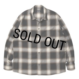 30%OFF】ROTTWEILER/R9 OMBRE OPENCOLLAR SHIRT（BLACK）［オンブレ