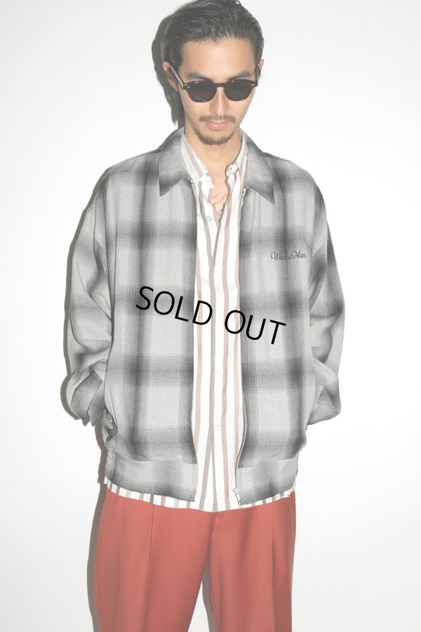 画像2: WACKO MARIA/STRIPED REGULAR COLLAR SHIRT（WHITE）［ストライプオープンカラーシャツ-24春夏］