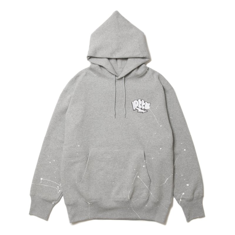画像1: 【30%OFF】ROTTWEILER/RW PAINTED PARKA（GRAY）［ペイント加工パーカー-24秋冬］