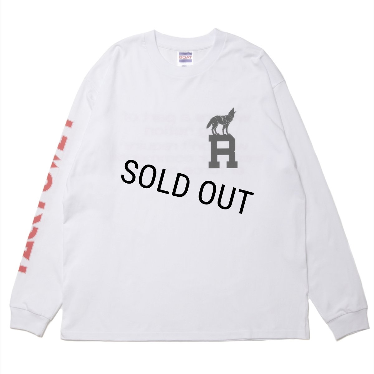 画像1: ROTTWEILER/DOG LOGO LS TEE（WHITE）［プリント長袖T-24秋冬］ (1)