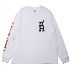 画像1: ROTTWEILER/DOG LOGO LS TEE（WHITE）［プリント長袖T-24秋冬］ (1)