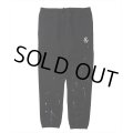 【30%OFF】ROTTWEILER/RW PAINTED SWEAT PANTS（BLACK）［ペイント加工スウェットパンツ-24秋冬］