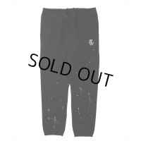 【30%OFF】ROTTWEILER/RW PAINTED SWEAT PANTS（BLACK）［ペイント加工スウェットパンツ-24秋冬］