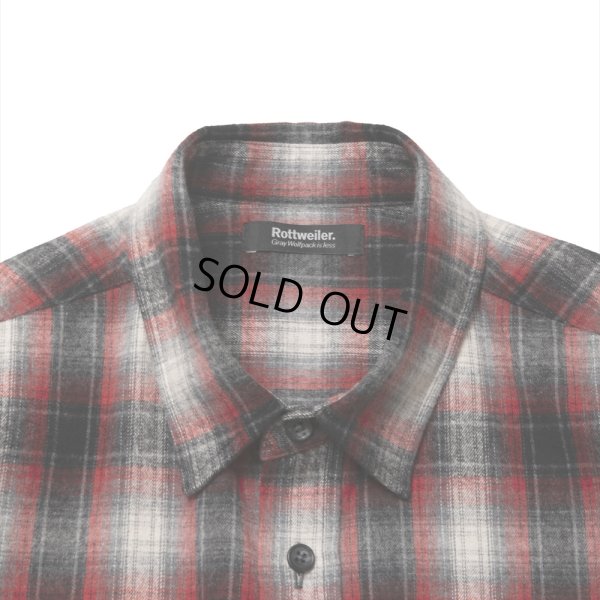 画像3: 【30%OFF】ROTTWEILER/R9 NEL CHECK SHIRT（RED）［ネルチェックシャツ-24秋冬］