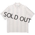 WACKO MARIA/STRIPED REGULAR COLLAR SHIRT（WHITE）［ストライプオープンカラーシャツ-24春夏］