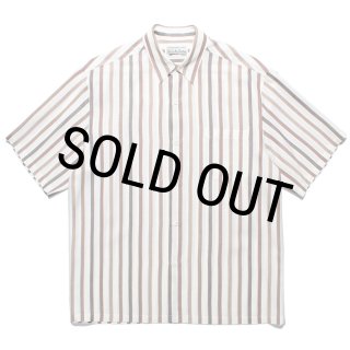 WACKO MARIA/STRIPED REGULAR COLLAR SHIRT（WHITE）［ストライプ
