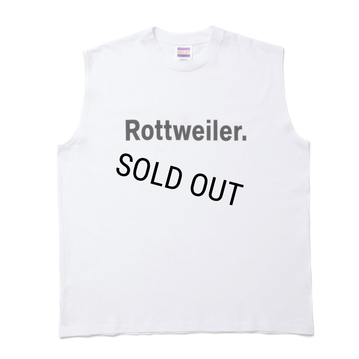 画像1: ROTTWEILER/CLASSIC NO SLEEVE TEE（WHITE）［ノースリーブT-24春夏］ (1)