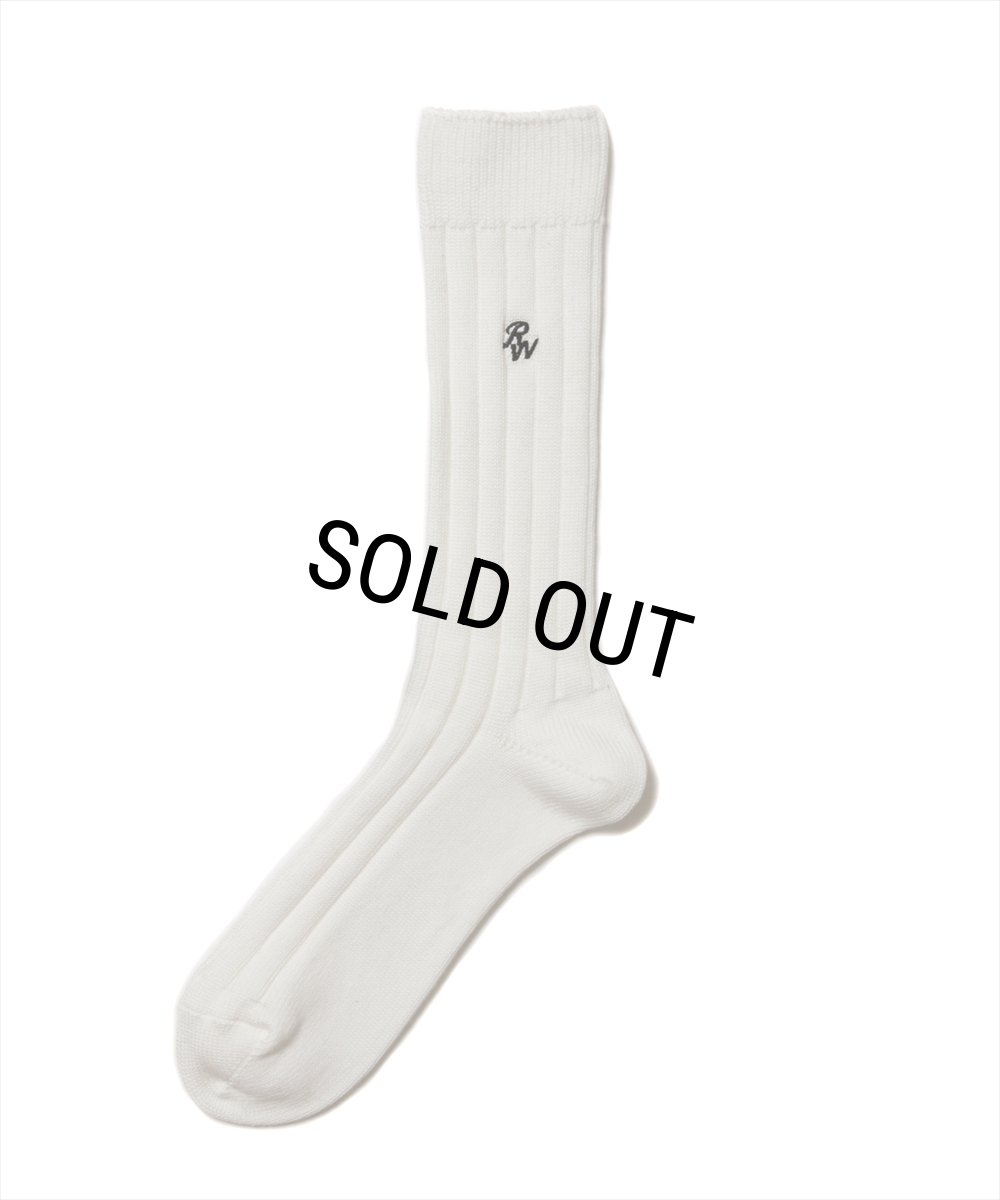 画像2: 【30%OFF】ROTTWEILER/R9 PURPLES SOX（WHITE）［ソックス-24秋冬］ (2)