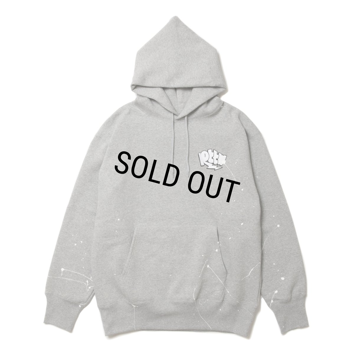 画像1: 【30%OFF】ROTTWEILER/RW PAINTED PARKA（GRAY）［ペイント加工パーカー-24秋冬］ (1)