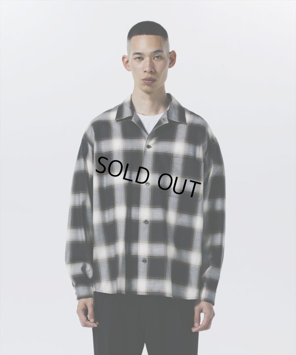 画像4: 【30%OFF】ROTTWEILER/R9 OMBRE OPENCOLLAR SHIRT（BLACK）［オンブレオープンカラーシャツ-24秋冬］