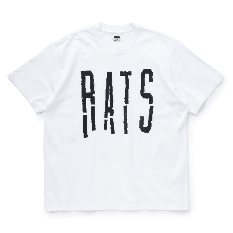 画像1: 【40%OFF】RATS/BLOKEN TEE（WHITE）［プリントT-24春夏］