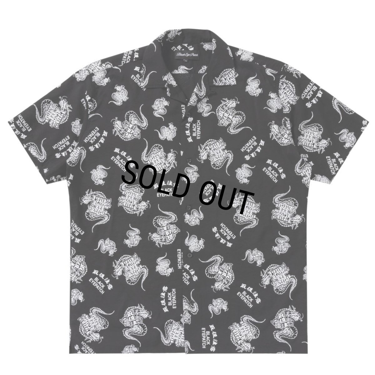 画像1: BlackEyePatch/HWC DRAGON PATTERNED S/S SHIRT（BLACK） (1)