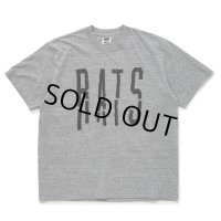 RATS/BLOKEN TEE（HEATHER GRAY）［プリントT-24春夏］