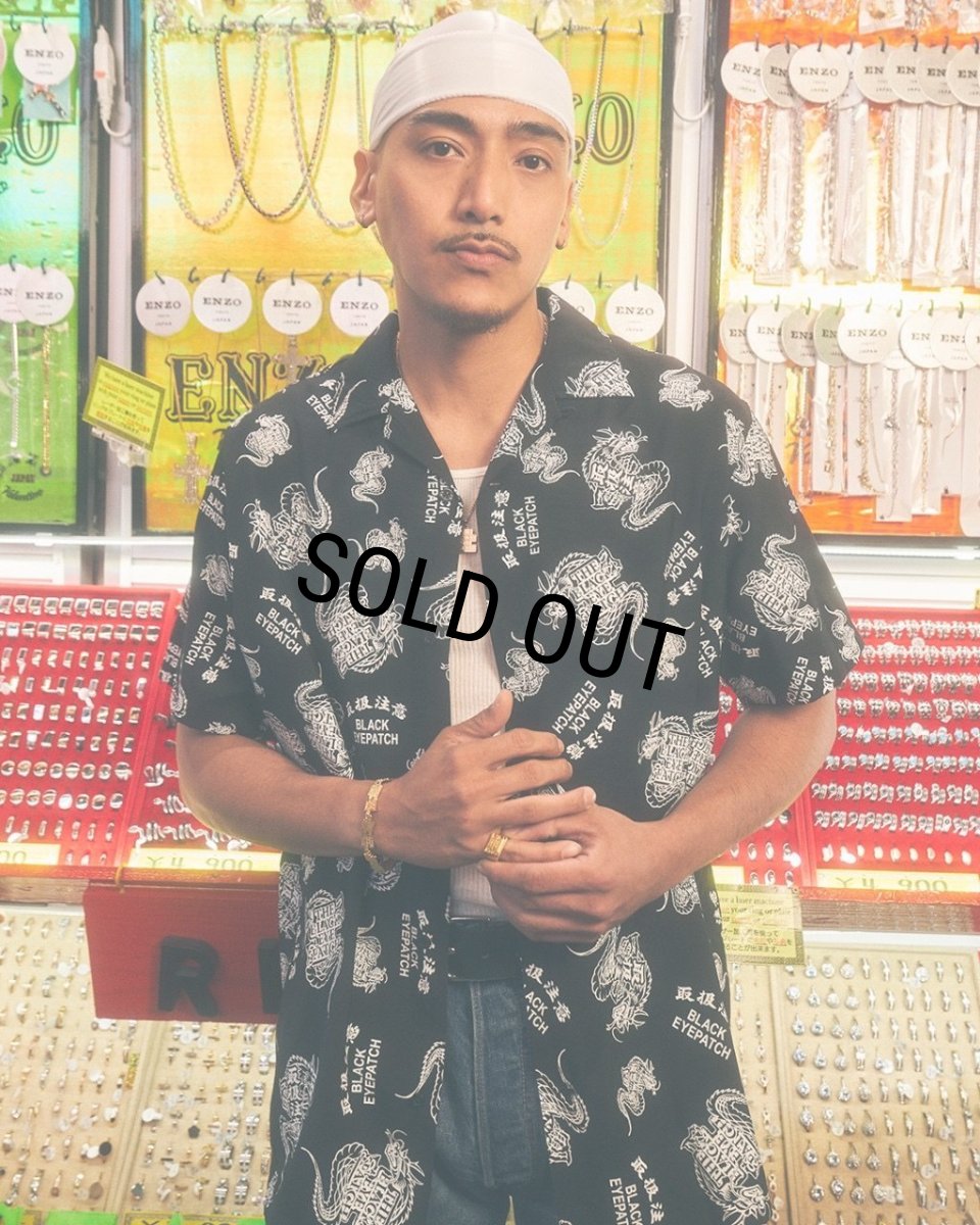 画像3: BlackEyePatch/HWC DRAGON PATTERNED S/S SHIRT（BLACK） (3)