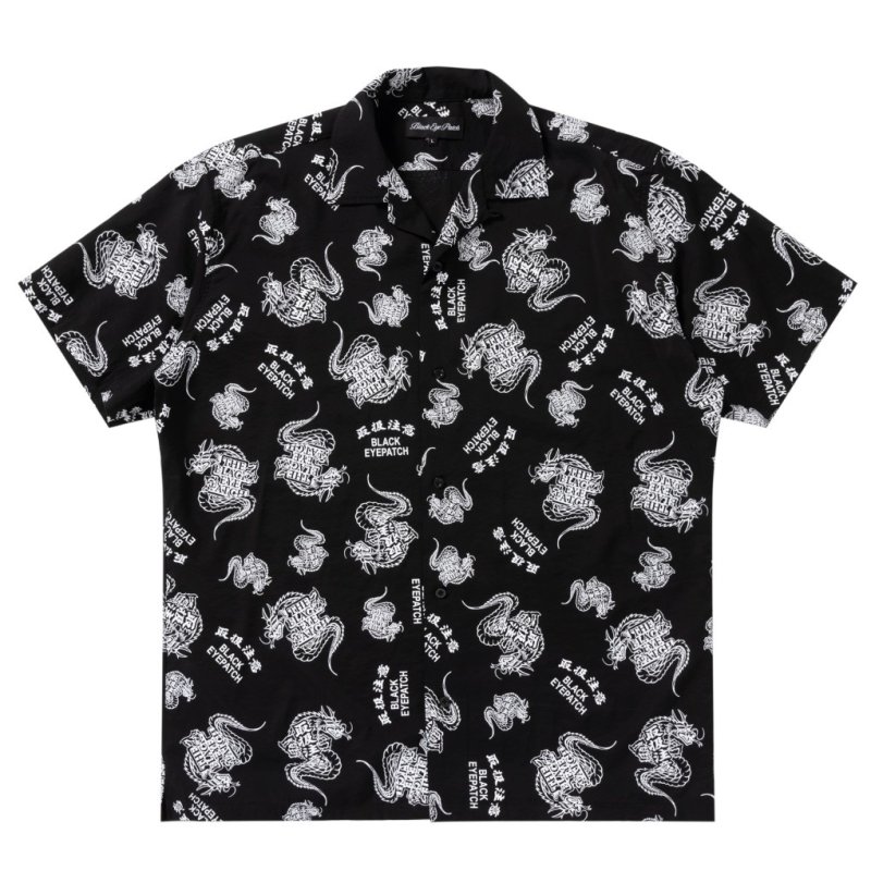 画像1: BlackEyePatch/HWC DRAGON PATTERNED S/S SHIRT（BLACK）