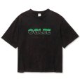 画像1: 【30%OFF】CALEE/CALEE LOGO POWDER BLEACH DROP SHOULDER S/S TEE（USED BLACK）［パウダーブリーチT-24春夏］ (1)