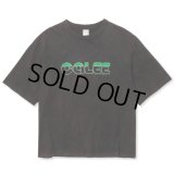 【30%OFF】CALEE/CALEE LOGO POWDER BLEACH DROP SHOULDER S/S TEE（USED BLACK）［パウダーブリーチT-24春夏］